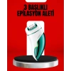 3ü 1 Arada Epilatör Su Geçirmez Metal Başlıklı Led Işıklı 90 Dakika Şarjlı