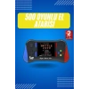 3.5 İnç 500 Klasik Retro Oyun Yüklü Kollu Oyun Konsolu