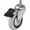 354 - 75x25 Mm Pvc Makaralı Vidalı Frenli Teker 4 Adet
