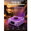 360° Sesli Kablosuz Hoparlör – Retro Tasarım Ve Projektör Işığı