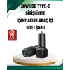 3a Güç Kapasiteli Usb & Type-c Çakmaklık Şarj Adaptörü