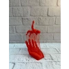 3d El Formlu İnsan Figürü Kırmızı Soyut Tasarım Dekoratif Biblo 12x18 Cm