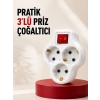 3’lü Topraklı Priz Çoklayıcı Açma Kapama Anahtarlı Direkt Prize Takılan Adaptör