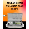 40 Parça Cırcır Lokma Anahtar Seti Profesyonel Kullanım