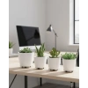 4’lü 3d Beyaz Minimal Dekoratif Vazo Ayaklı Saksı Takımı