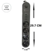 4lü Siyah Anahtarlı 3 Usb Li Akım Korumalı Topraklı Çocuk Korumalı Grup Priz 2 Metre