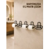 5 Adet Duvara Yapışkanlı Wc Kağıtlık Delmeden Montaj Siyah Metal Tuvalet Kağıdı Askısı