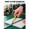 5 Adet Metal Falçata Seti Ergonomik Saplı Çelik Maket Bıçağı Koli Ambalaj Pvc Kesici