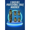 5 Başlıklı Şarjlı Tıraş Makinesi Kablosuz Saç Sakal Burun Tıraşına Uygun
