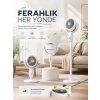 5 Kademeli Hız Ayarıyla Güçlü Hava Akışlı Dikey Vantilatör