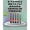 5li Araç Temizlik Fırça Seti-detaylı Temizlik İçin Çok Amaçlı Fırçalar