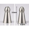 5li Profesyonel Rus Top Duy Ucu Seti – 5.9 Cm Büyük Boy Paslanmaz Çelik Krema Sıkma Ve Fırfır Uçları