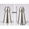 5li Profesyonel Rus Top Duy Ucu Seti – 5.9 Cm Büyük Boy Paslanmaz Çelik Krema Sıkma Ve Fırfır Uçları