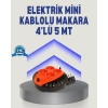 5 Metre Uzatma Kablolu 4 Prizli Makara Kırmızı