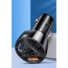55w 3 Port Usb Araç İçin Telefon Şarj Cihazı 3 Girişli Çakmaklık Adaptör-31a Pd 20w Qc 30