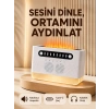 8 Çeşit Beyaz Gürültülü Kablosuz Hoparlör Ve Renkli Alev Efektli Gece Lambası