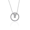 925 Ayar Gümüş İç İçe Geçmiş Halka Kadın Kolye T7488 (599599)