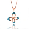 925 Ayar Gümüş Mavi Kelebek Kadın Gümüş Kolye PT2610501 (599599)