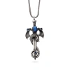 925 Ayar Gümüş Safir Taşlı Ejderha Erkek Kılıç Kolye T7491 (599599)