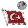 925 Ayar Gümüş Türk Bayrağı Rozet T8676 (599)