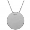 925 Ayar Gümüş Yuvarlak Plaka Kolye T7840 (599)