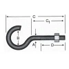 Açık Metrik Kanca M5 / 21x80 - 100 Adet
