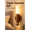 Ahşap Desenli Şarjlı Sensörlü Led Duvar Apliği