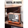Ahşap Görünümlü Retro Bluetooth Radyo Usb,aux Ve Sd Kart Girişli
