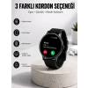 Akıllı Saat Sesli Görüşme Bluetooth Bağlantılı 3 Kordonlu Yeni Nesil