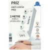 Akım Korumalı Priz Ve Masaüstü Şarj İstasyonu Kablosuz 4 Priz ,4 Usb, 2 Type-c Girişli 2 Metre