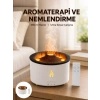 Alev Efektli Aromaterapi Difüzörü – 360 Ml Su Hazneli, Sessiz Ve Zaman Ayarlı Yeni Nesil