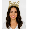 Altın Renk Bekarlığa Veda İtalik Yazı Alyanslı Bride Taç