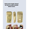 Altın Renk Kablolu Sakal Tıraş Makinesi Çelik Bıçaklı 3w Motor