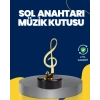 Altın Sol Anahtarı Müzik Kutusu Döner Mekanizmalı