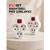 Anahtarlı 3 Çıkışlı Priz Çoğaltıcı Ev Ofis İçin Kablosuz 2’li Avantajlı Set