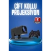 Android Projeksiyon Siyah Taşınabilir Sinema Projektörü 4k 1080p Ev Sineması Bluetooth