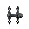 Antika Tarz Dekoratif Pirinç Kapı, Pencere Mandalı - 82x65 Mm, Oksit