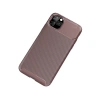 Apple İphone 11 Pro Kılıf Auto Focus Karbon Kapak - Kahverengi