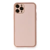 Apple İphone 11 Pro Kılıf Coco Deri Silikon Kapak - Pembe