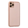 Apple İphone 11 Pro Kılıf Coco Deri Silikon Kapak - Pembe
