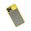 Apple İphone 11 Pro Kılıf Palm Buzlu Kamera Sürgülü Silikon - Sarı