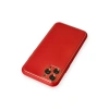 Apple İphone 11 Pro Max Kılıf Coco Deri Silikon Kapak - Kırmızı