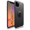 Apple İphone 11 Pro Max Kılıf Range Yüzüklü Silikon - Siyah
