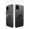 Apple İphone 11 Pro Max Kılıf Range Yüzüklü Silikon - Siyah