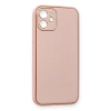 Apple İphone 12 Kılıf Coco Deri Silikon Kapak - Pembe