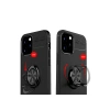 Apple İphone 12 Kılıf Range Yüzüklü Silikon - Siyah-mavi