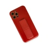 Apple İphone 12 Pro Kılıf Coco Karbon Standlı Kapak - Kırmızı