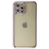 Apple İphone 12 Pro Kılıf Joke Taşlı Silikon - Mor