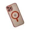 Apple İphone 12 Pro Kılıf Magneticsafe Lazer Silikon - Kırmızı