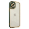 Apple İphone 12 Pro Max Kılıf Liva Lens Silikon - Yeşil